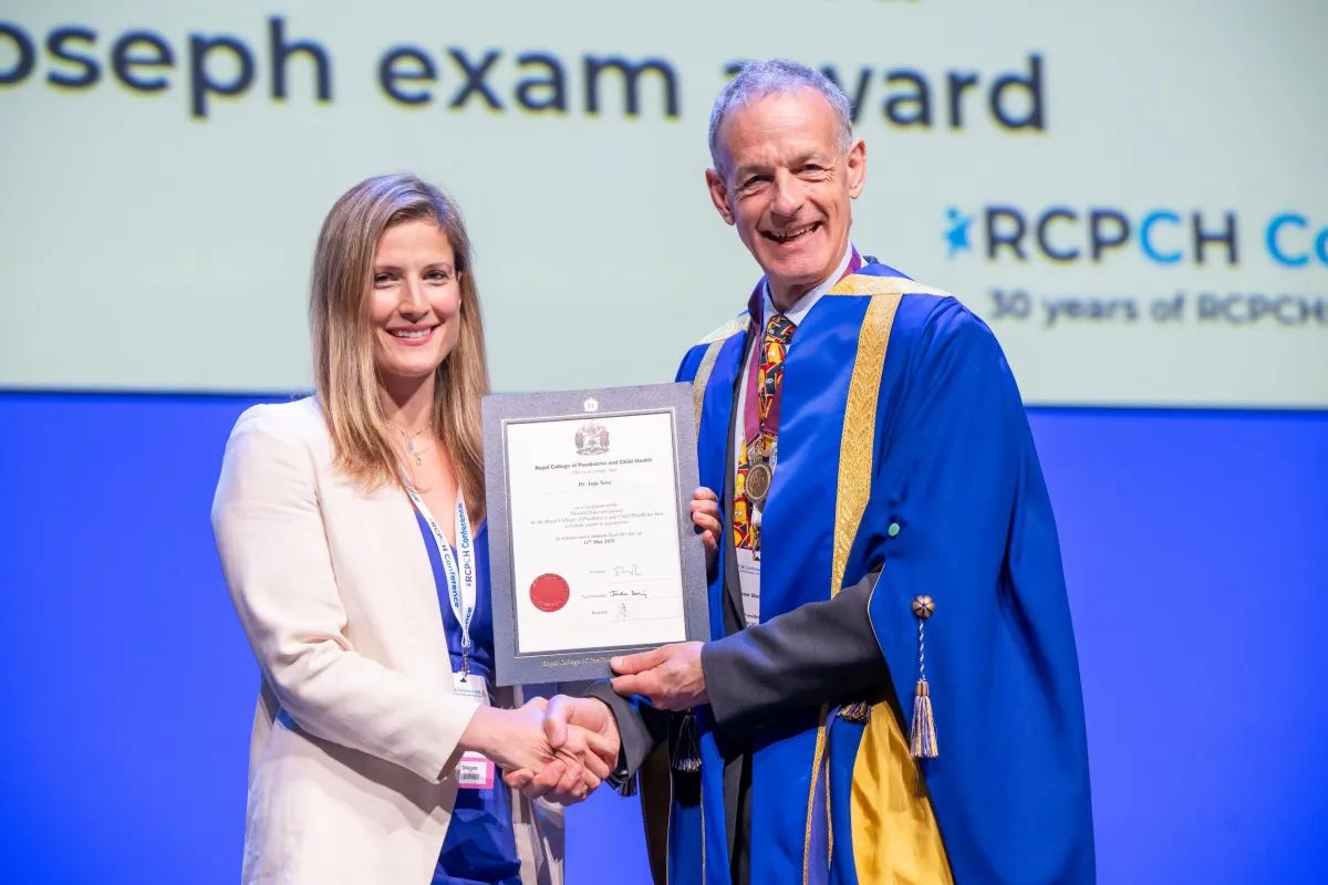 Donald Paterson Awardee presented certificate