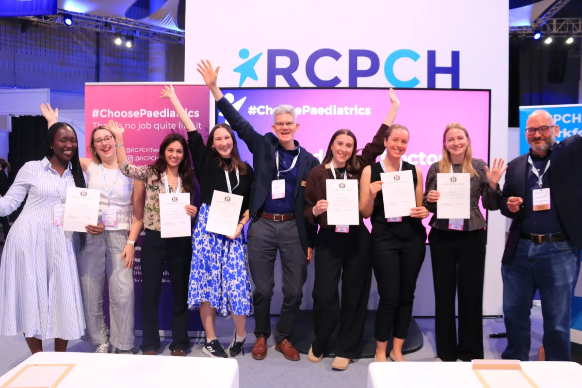 Foundation Doctors prize winners pose at College Stand