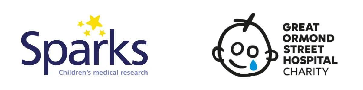 Logos: Sparks, Children's Medical Research; Great Ormond Street Hospital Charity