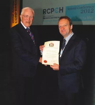 Gordon Denney being awarded an Honorary fellowship