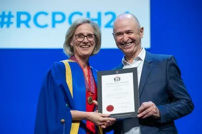 Dr Peter Lachman with Dr Camilla Kingdon - RCPCH Conference 2024