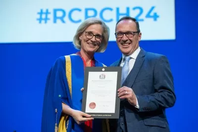 Dr Steve Tomlin with Dr Camilla Kingdon - RCPCH Conference 2024