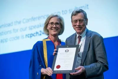 Professor Andrew Bush with Dr Camilla Kingdon - RCPCH Conference 2024