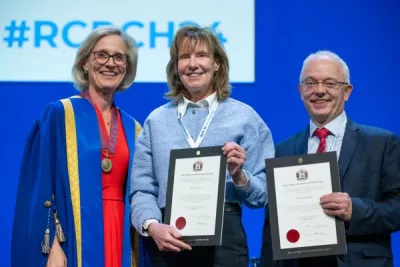 Professor Colin Morgan and Ms Katie Barnes with Dr Camilla Kingdon - RCPCH Conference 2024