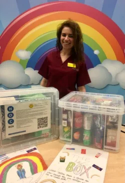 Dr Shosh Layman with the HOC-BOX